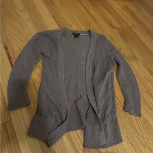 Women's Open-Front Knit Sweater - BROWN